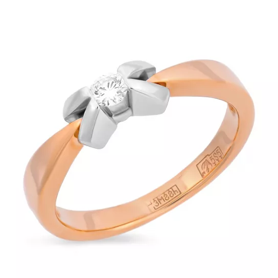 Кольцо с бриллиантами из золота