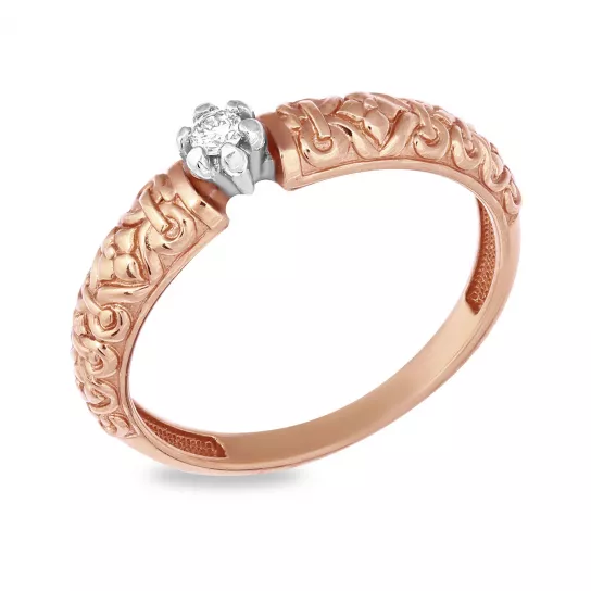 Кольцо с бриллиантами из золота