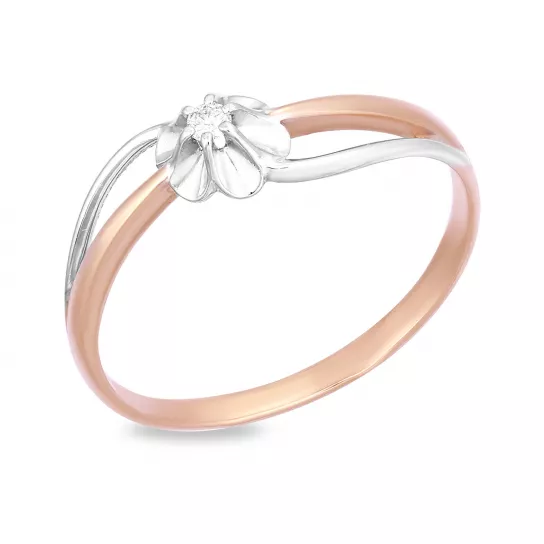 Кольцо с бриллиантами из золота