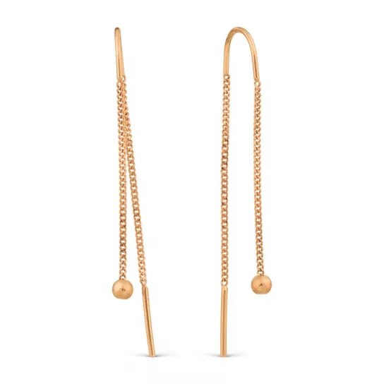 Серьги-продевки из золота