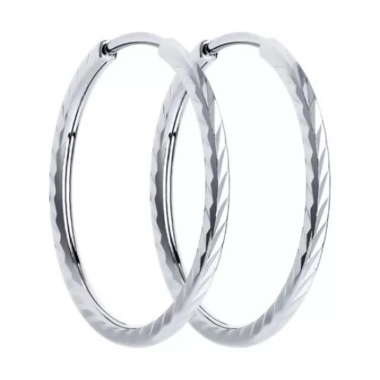 Серьги-конго из серебра