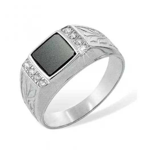 Кольцо-печатка из серебра