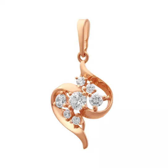 Подвеска с фианитом из золота