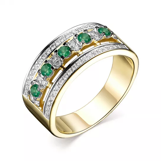 Кольцо с бриллиантами из золота