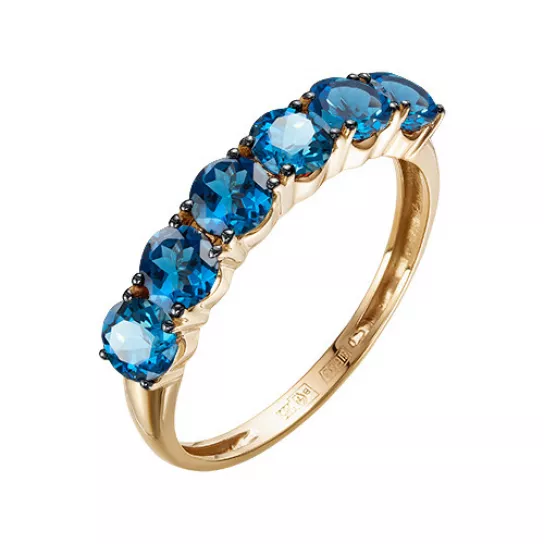 Кольцо с топазом из золота