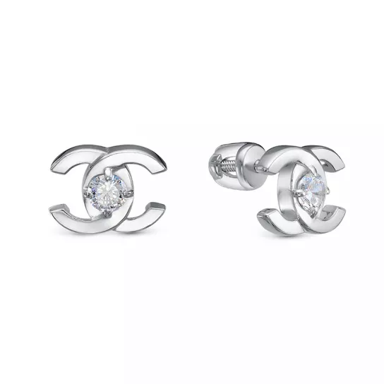 Пусеты из серебра