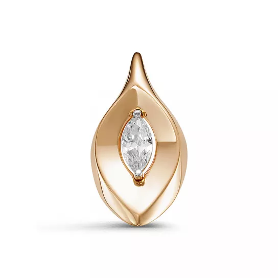 Подвеска с фианитом из золота