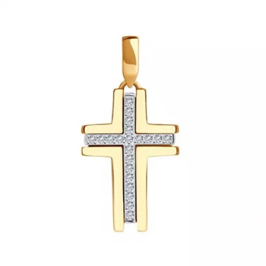 Подвеска с фианитом из золота