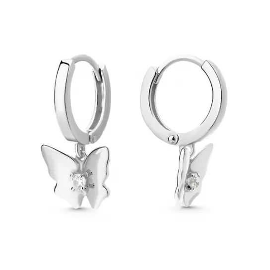 Серьги-конго из серебра