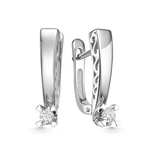 Серьги с бриллиантами из золота