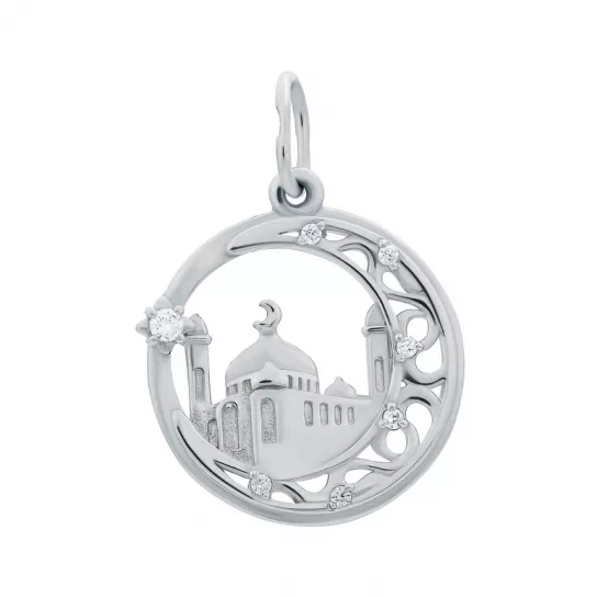 Подвеска с фианитом из серебра