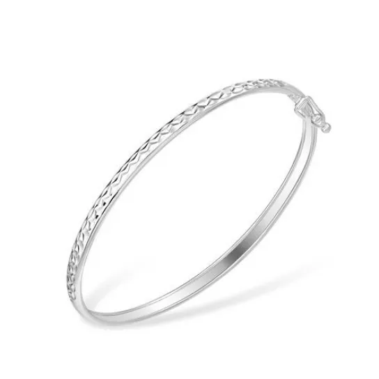 Браслет жесткий из серебра