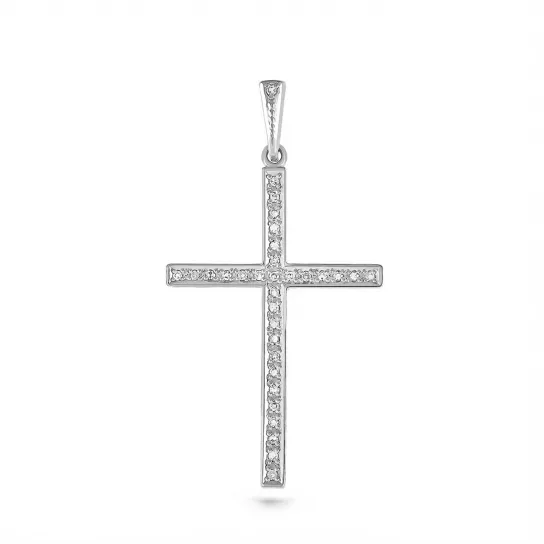 Крест с бриллиантами из золота