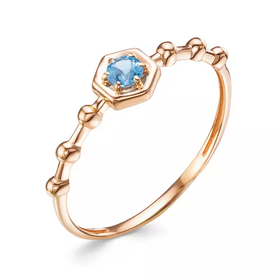 Кольцо с топазом из золота