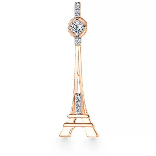 Подвеска с фианитом из золота