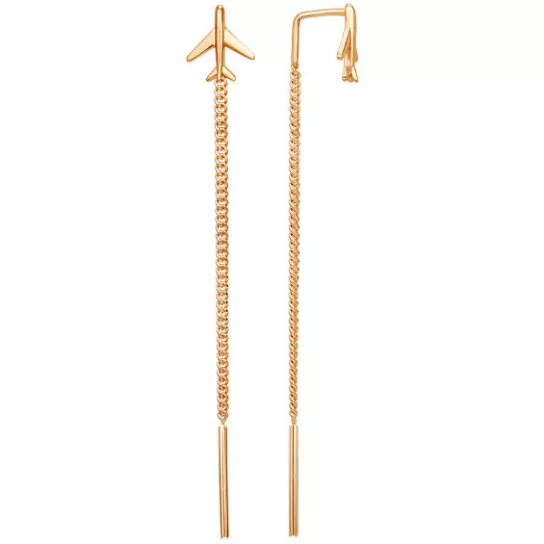 Серьги-продевки из золота