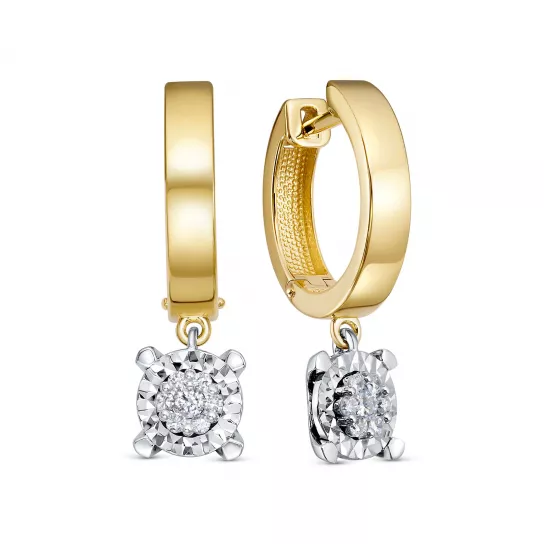 Серьги с бриллиантами из золота