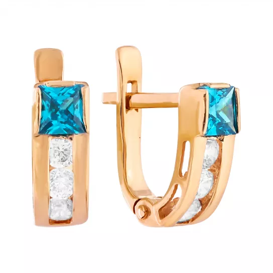 Серьги с ониксом из золота