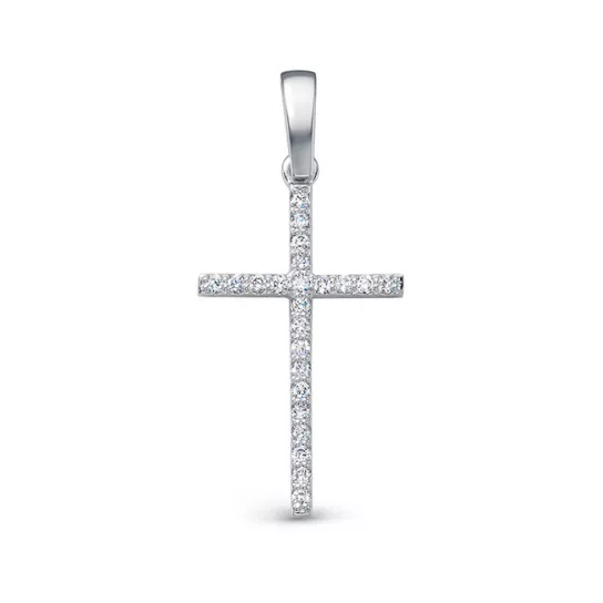 Крест с бриллиантами из золота