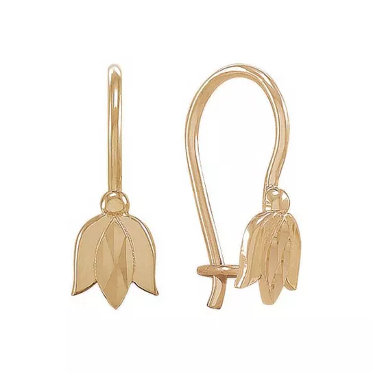 Серьги детские из золота