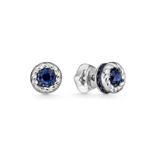 Пусеты с сапфиром из золота